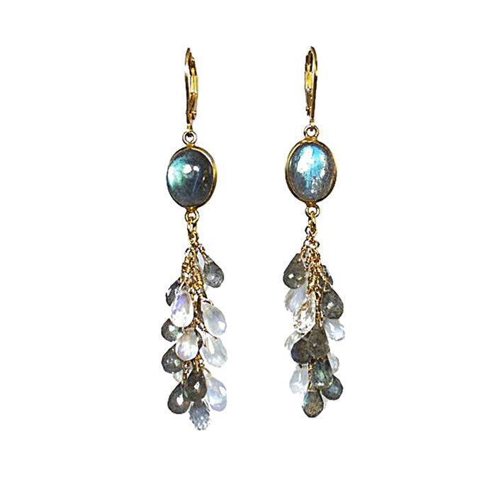 Moonstone and Labradorite Earrings