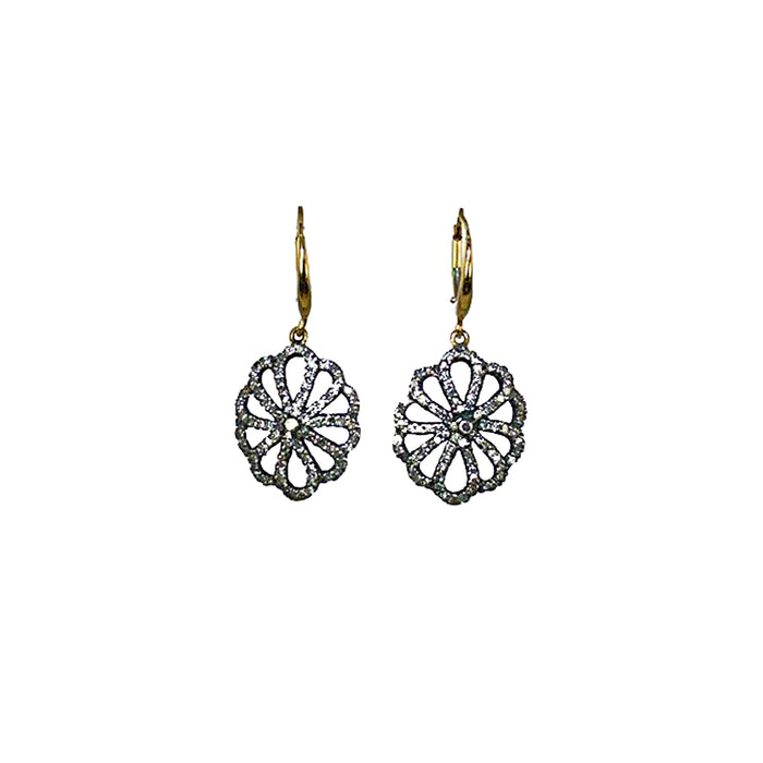 Pave Diamond Signature flowers-single sided.