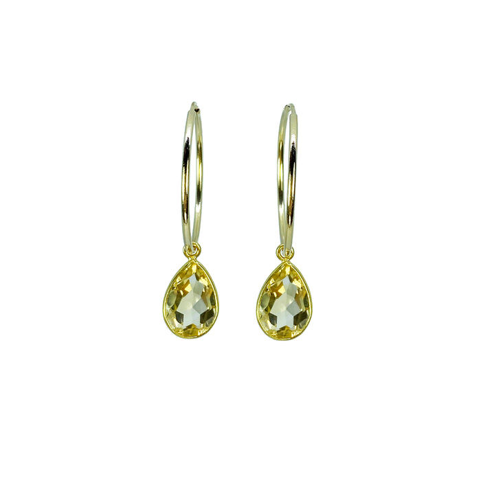 Citrine Hoops