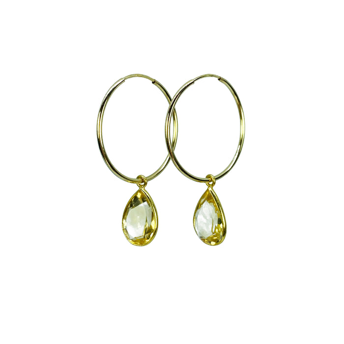 Citrine Hoops