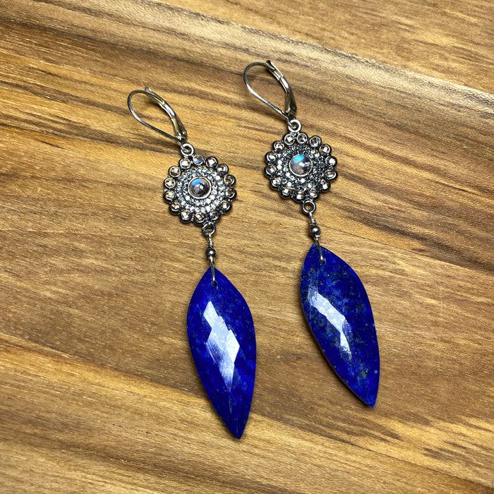 Lapis, White Topaz and Moonstone